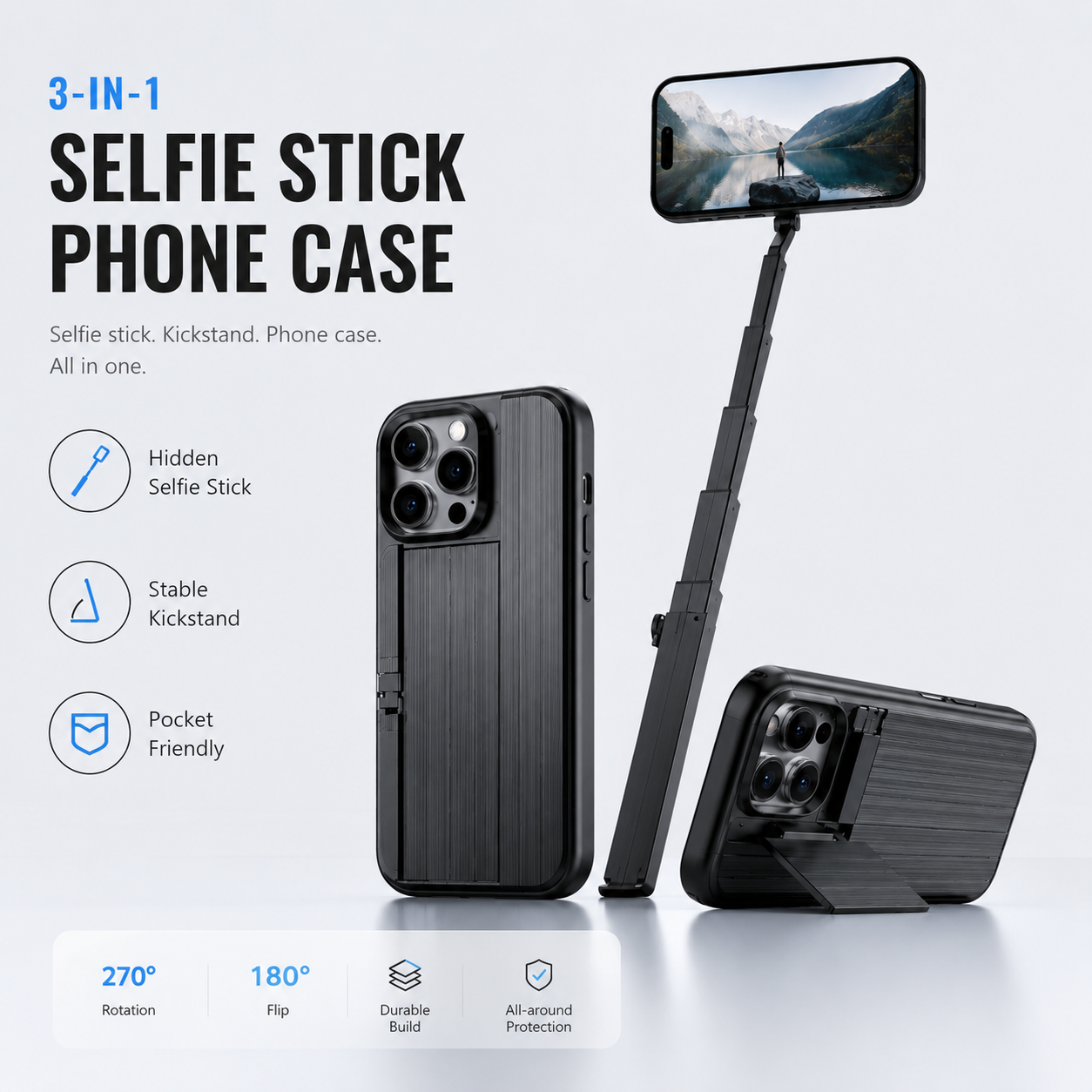 Selfie Stick Phone Case